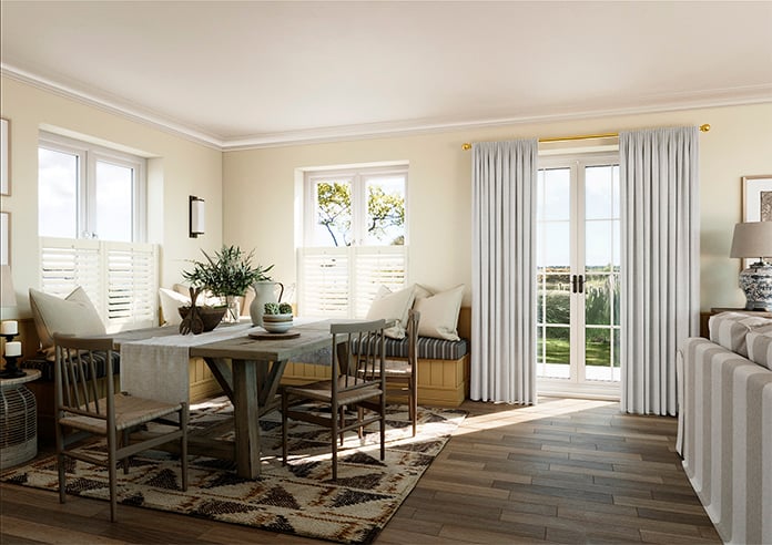 Bromley, Ivory Cream - Cafe Style Plantation Shutter - Image 7